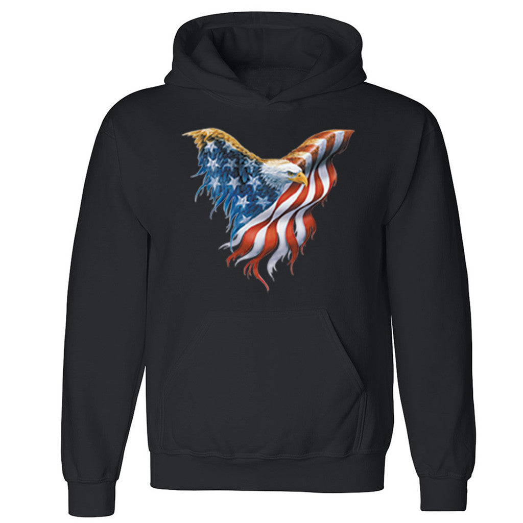 American Flag Eagle Unisex Hoodie 4th of July Usa Patriotic Hooded Sweatshirt - Zexpa Apparel Halloween Christmas Shirts