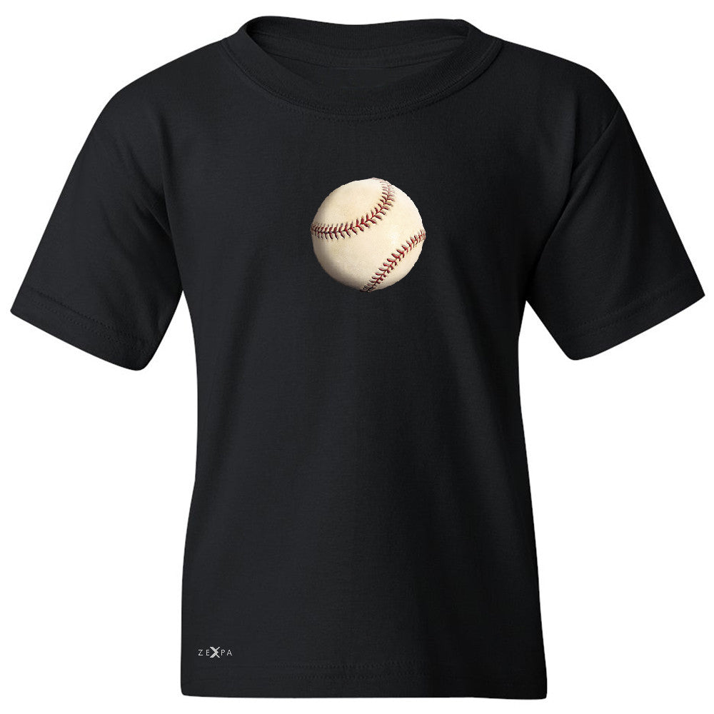 Real 3D Baseball Ball Youth T-shirt Baseball Cool Embossed Tee - Zexpa Apparel - 1