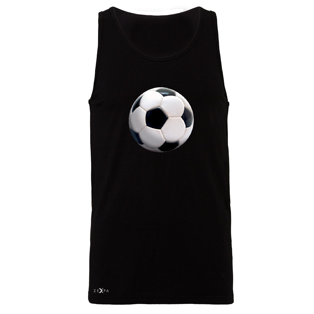 Real 3D Soccer Ball Men's Jersey Tank Soccer Cool Embossed Sleeveless - Zexpa Apparel - 1