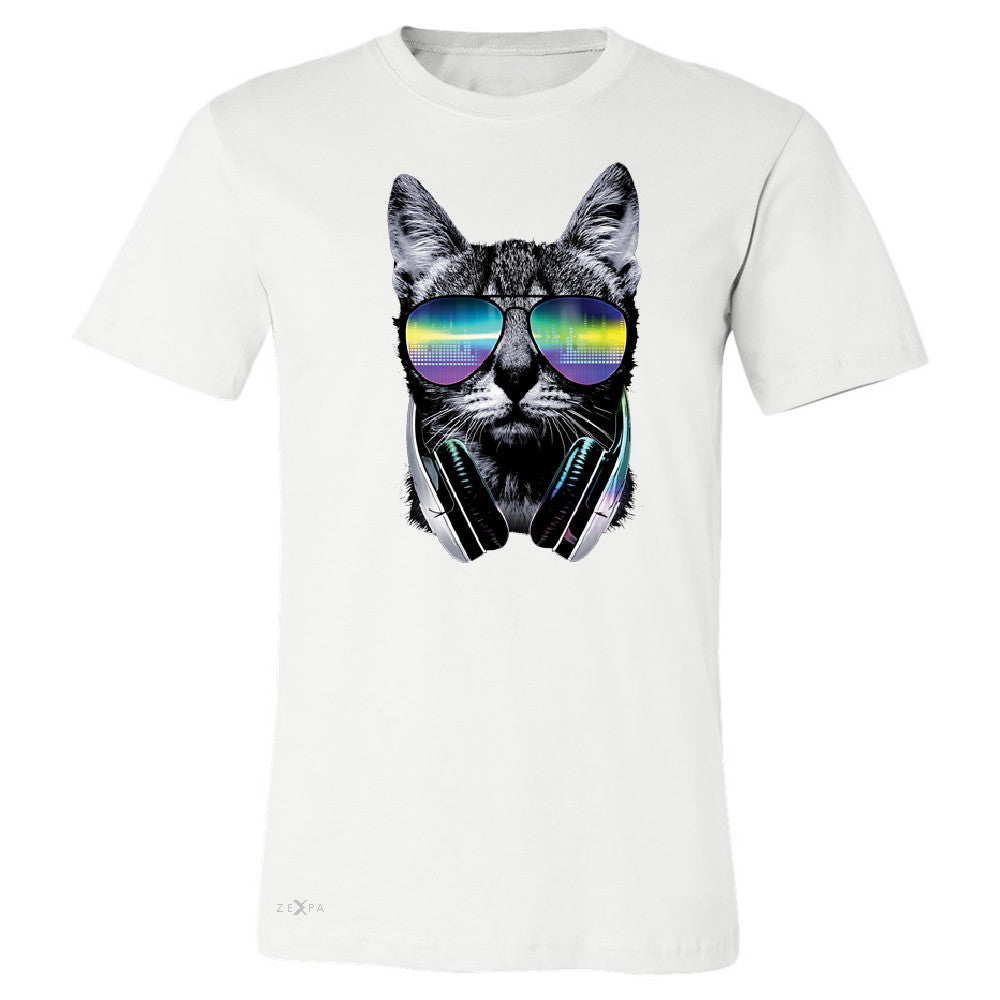 DJ Cat With Sun Glasses and Headphones Men's T-shirt Graphic Tee - Zexpa Apparel - 6