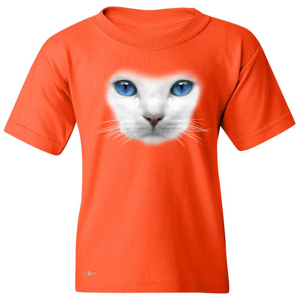 Elegant Cat with Blue Eyes Youth T-shirt Beautiful Look Tee - Zexpa Apparel - 2