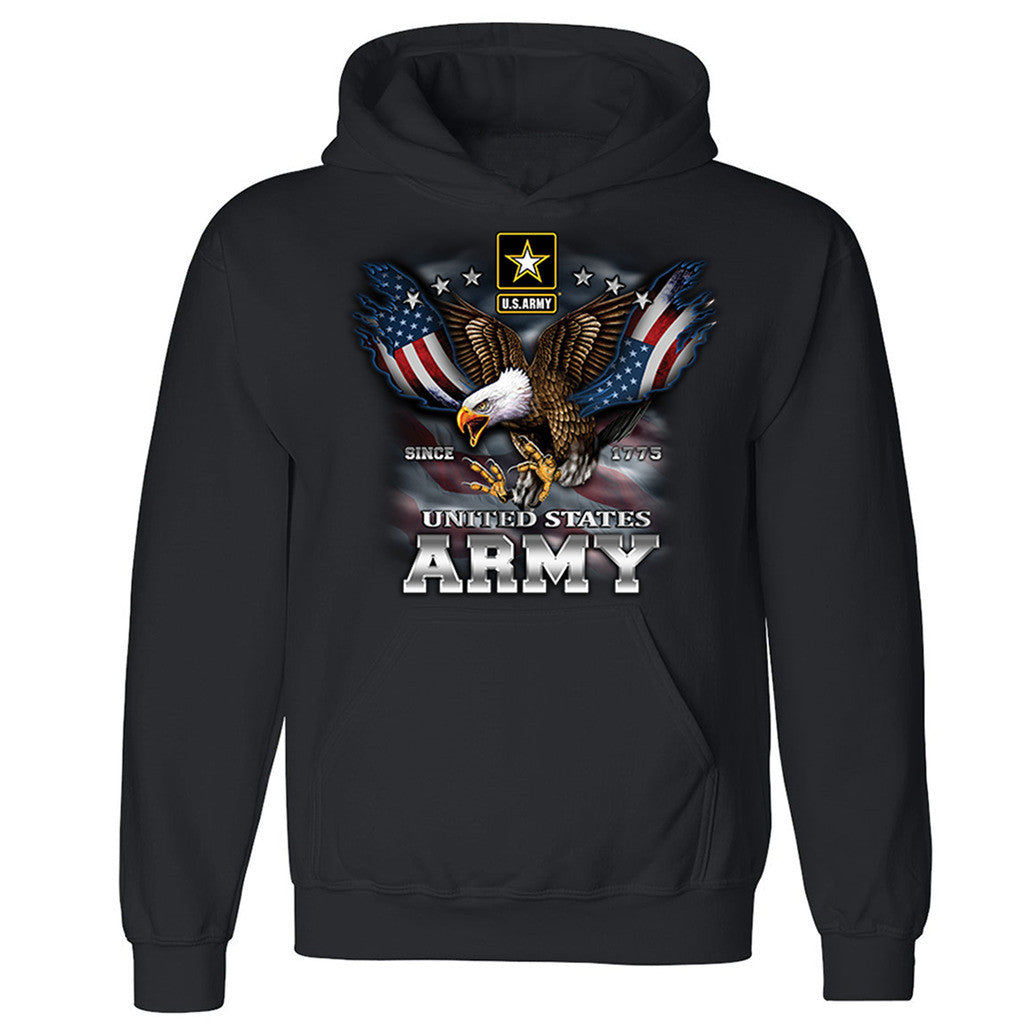 Zexpa Apparelâ„¢ United States Army Eagle Unisex Hoodie US Army Veteran USA Hooded Sweatshirt