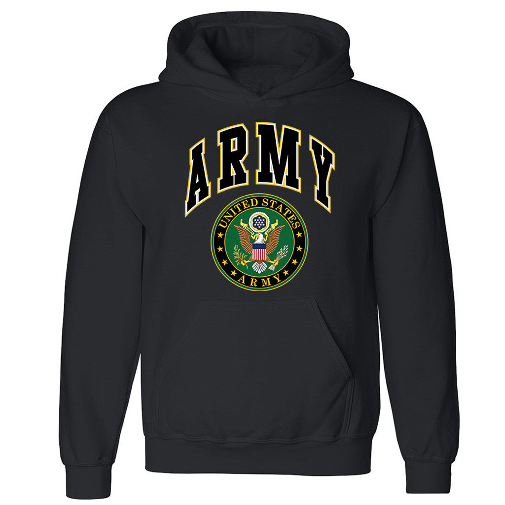 Zexpa Apparelâ„¢ US Army Licensed Eagle Unisex Hoodie US Army Veteran USA flag Hooded Sweatshirt