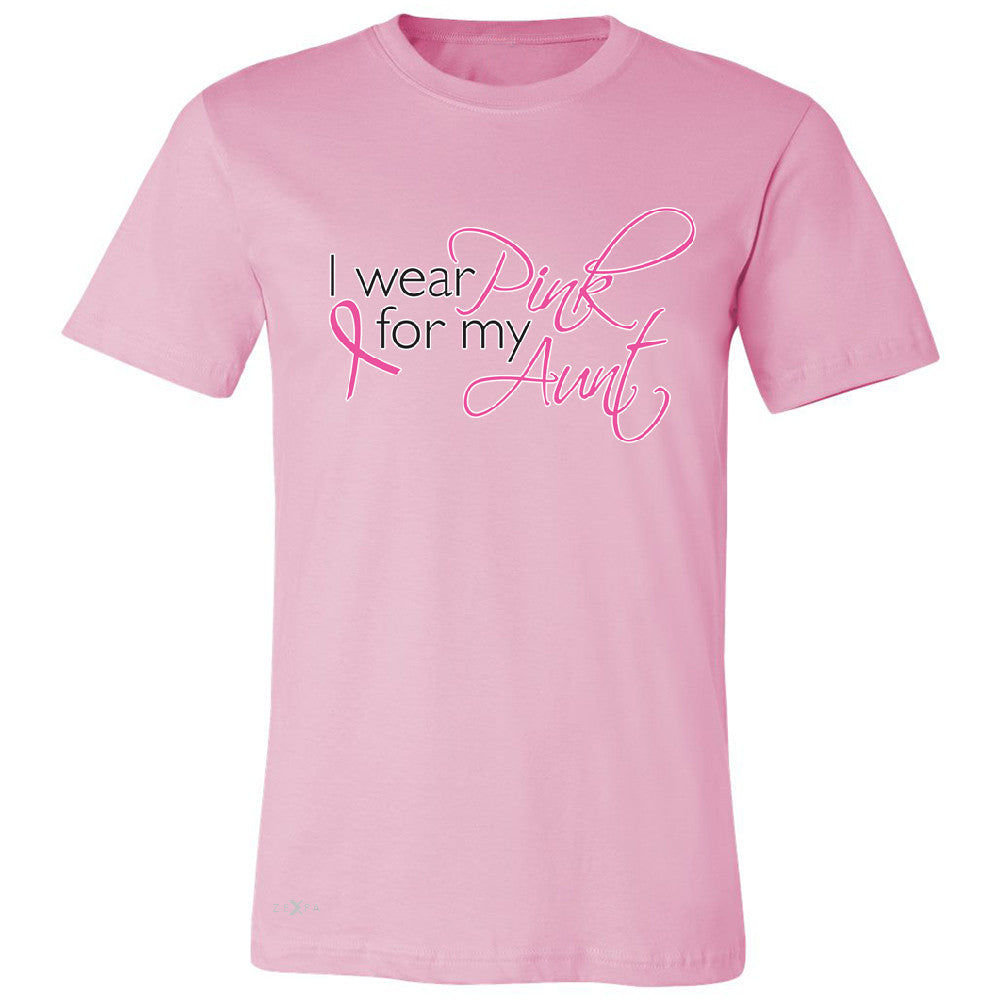 I Wear Pink For My Aunt Men's T-shirt Breast Cancer Awareness Tee - Zexpa Apparel - 4