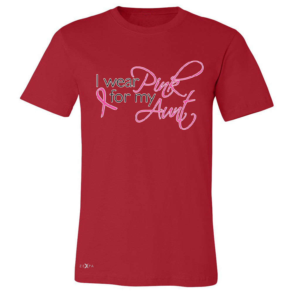 I Wear Pink For My Aunt Men's T-shirt Breast Cancer Awareness Tee - Zexpa Apparel - 5