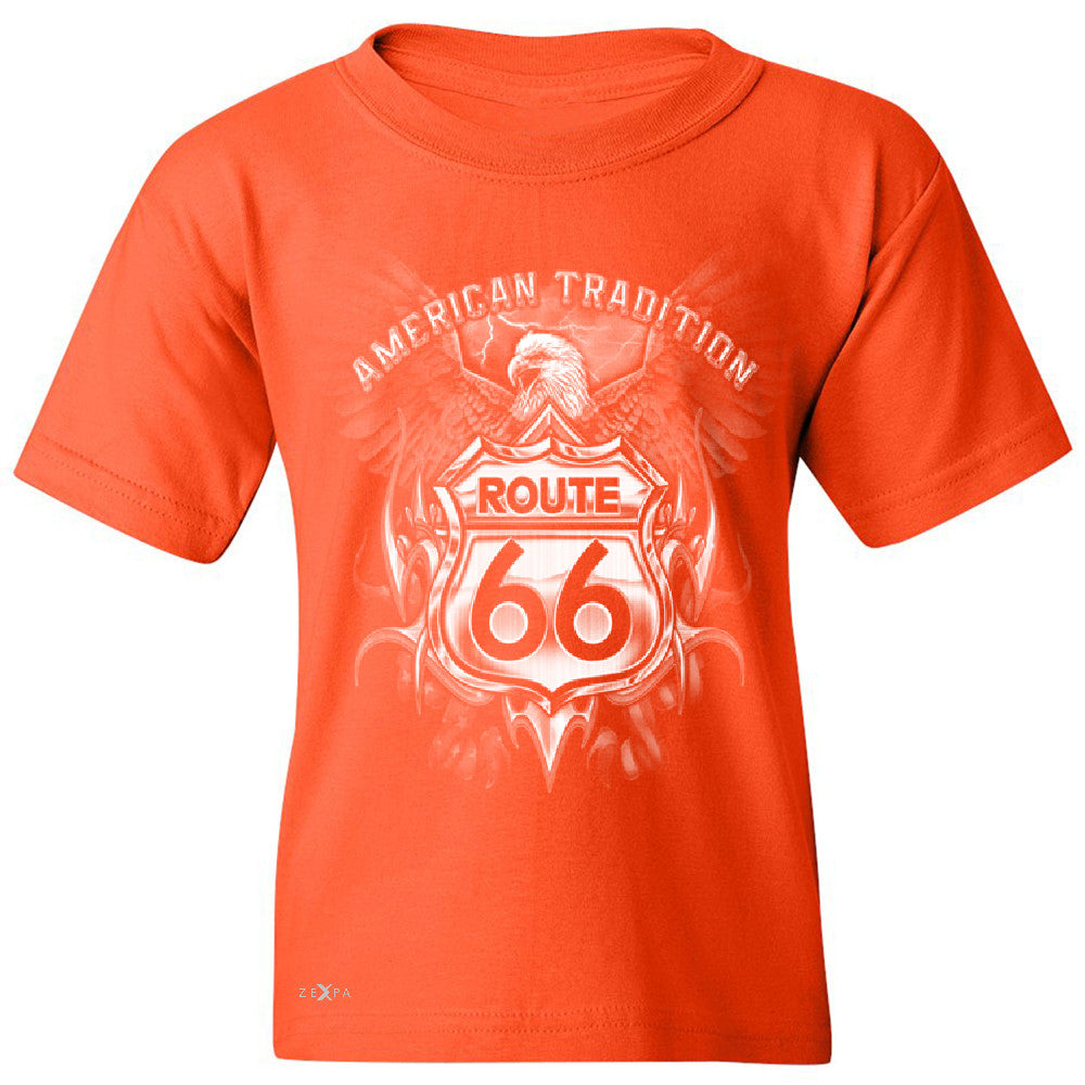 Route 66 American Traditon Eagle Biker - Youth T-shirt Biker Tee - Zexpa Apparel - 2