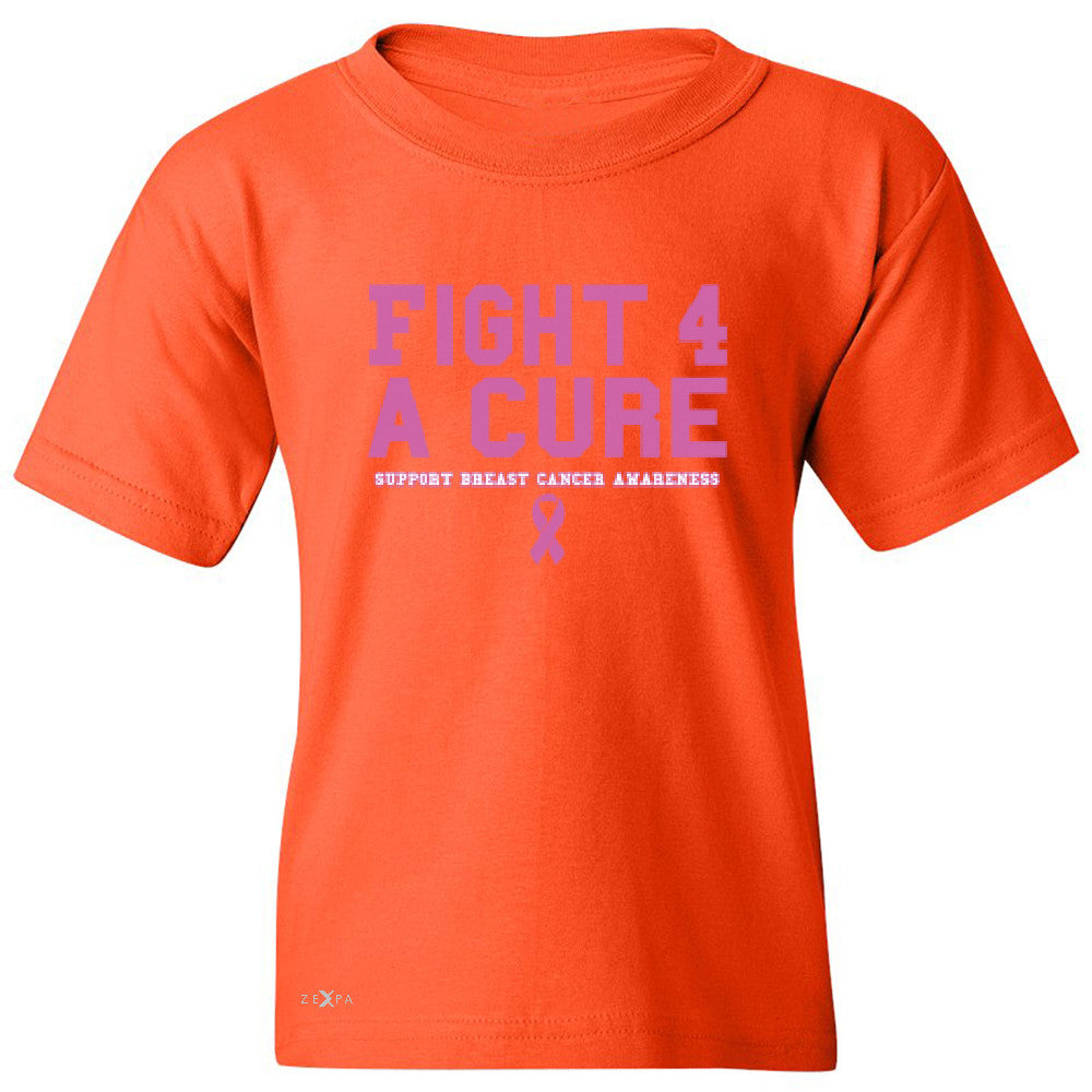 Fight 4 A Cure Youth T-shirt Support Breast Cancer Awareness Tee - Zexpa Apparel - 2