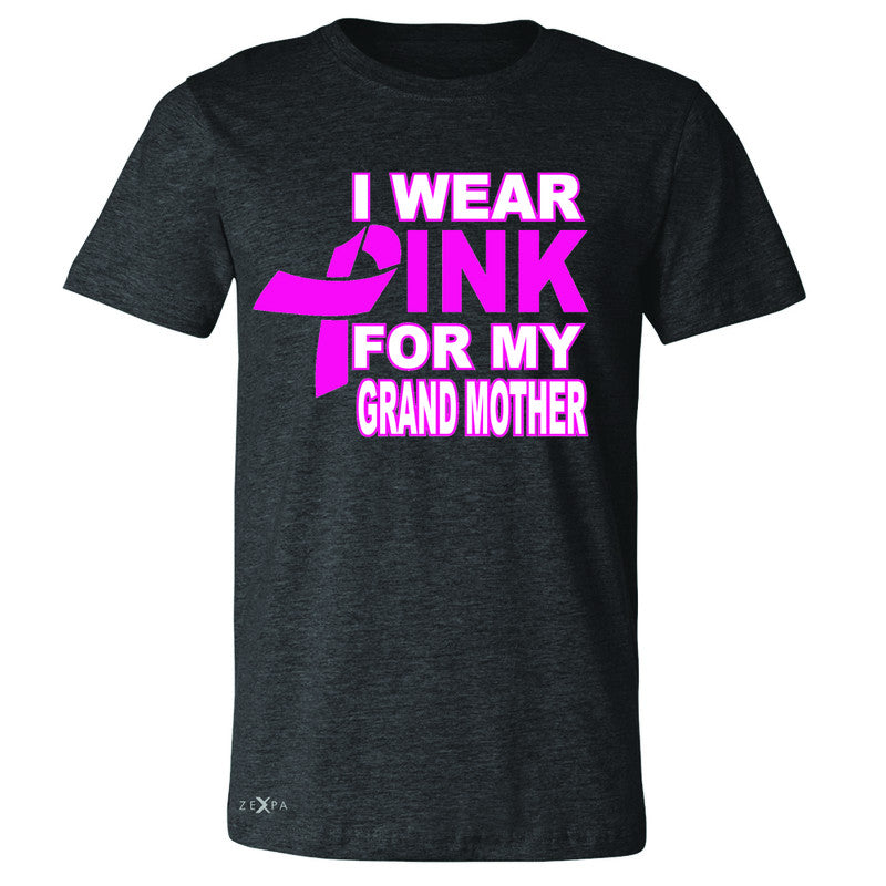 I Wear Pink For My Grand Mother Men's T-shirt Breast Cancer Awareness Tee - Zexpa Apparel - 2