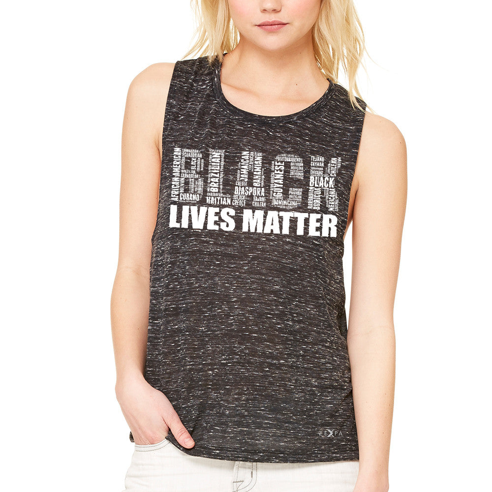 Black Lives Matter Women's Muscle Tee Freedom Civil Rights Political Tanks - Zexpa Apparel Halloween Christmas Shirts