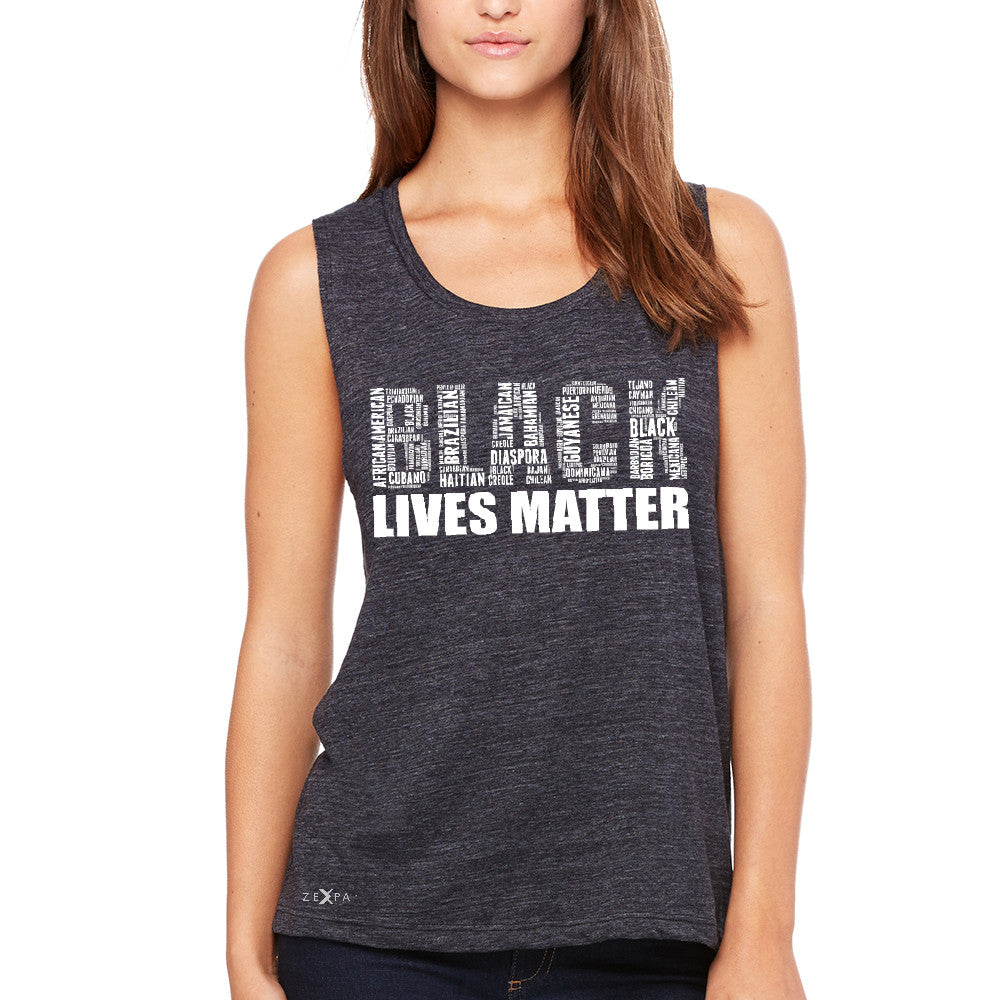 Black Lives Matter Women's Muscle Tee Freedom Civil Rights Political Tanks - Zexpa Apparel Halloween Christmas Shirts