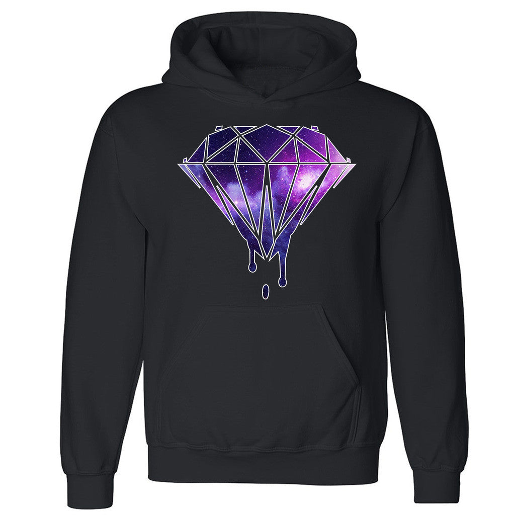 Zexpa Apparelâ„¢ Galaxy Diamond Dripping Melting Bleeding Unisex Hoodie Dope Hooded Sweatshirt