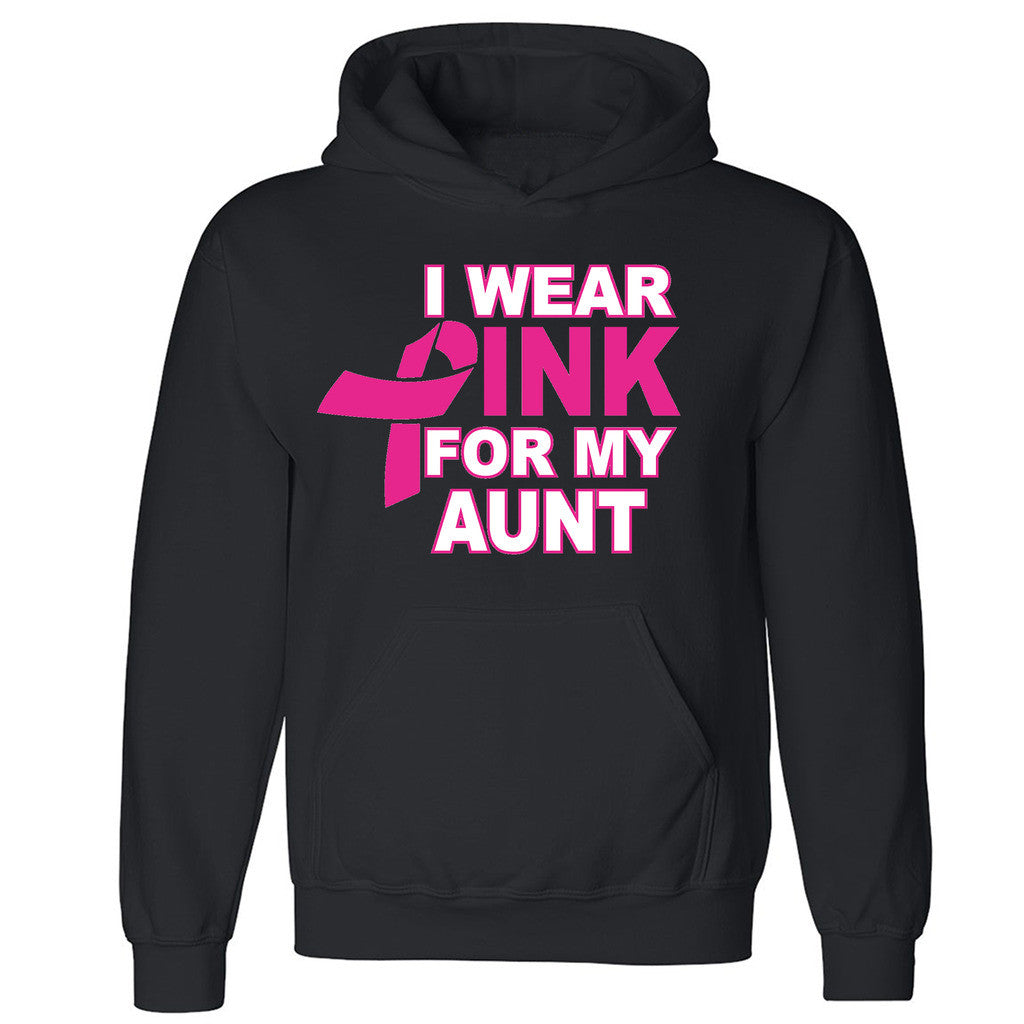 Zexpa Apparelâ„¢ Wear Pink For My Aunt Unisex Hoodie Breast Cancer Awareness Hooded Sweatshirt