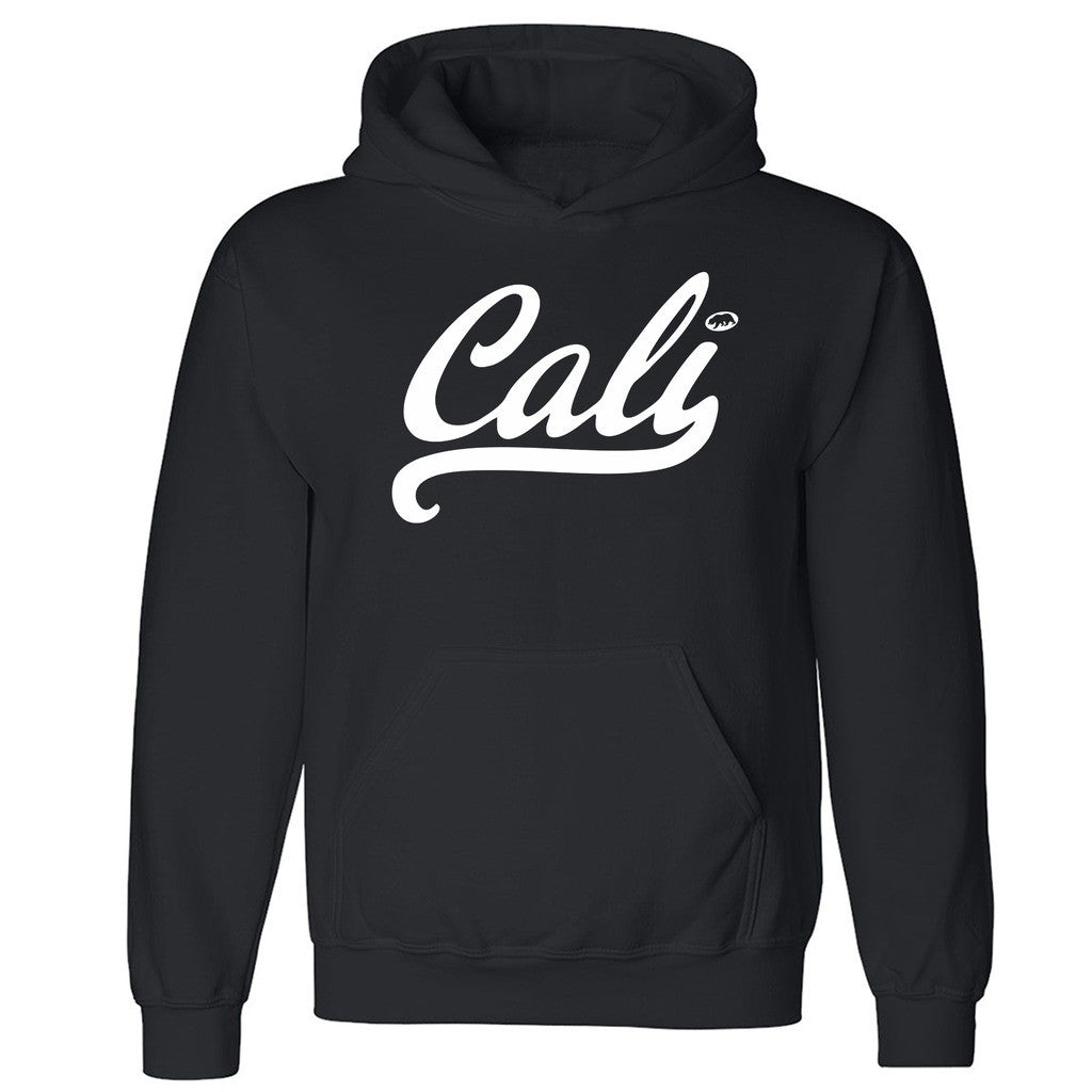 Zexpa Apparelâ„¢ Cali White Lettering Swosh Unisex Hoodie Golden California Hooded Sweatshirt
