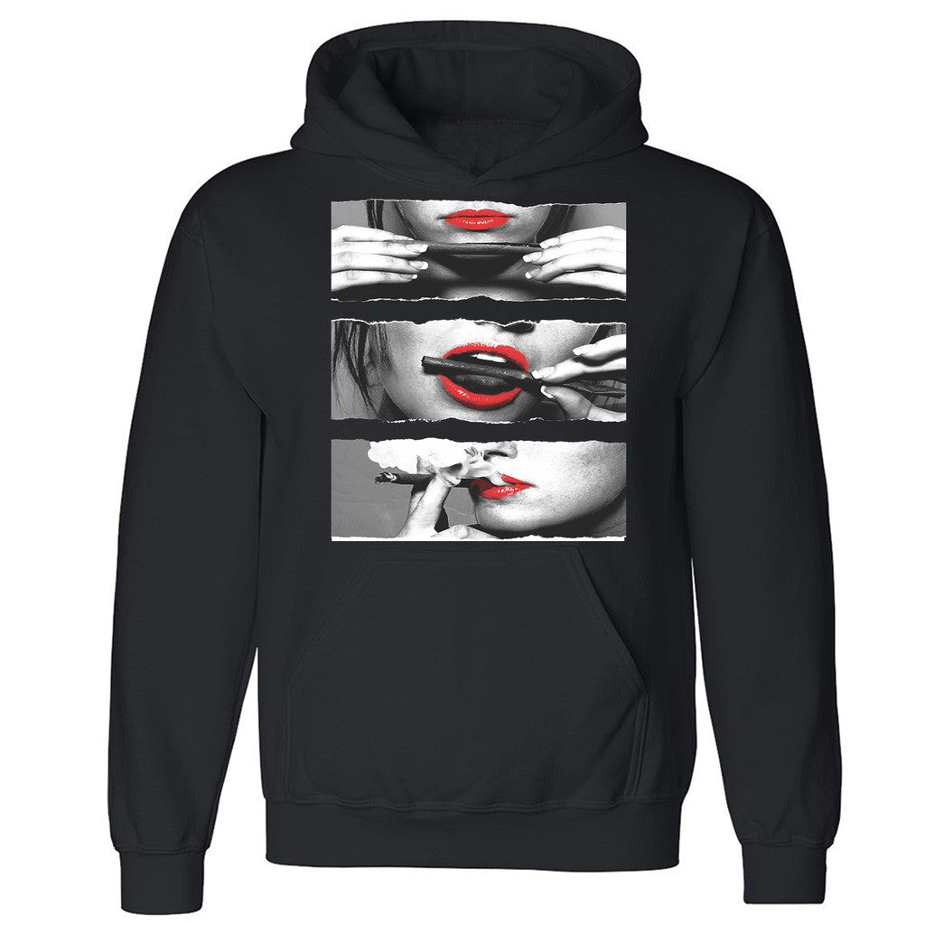 Zexpa Apparelâ„¢ Blunt Roll Sexy Red Lips Unisex Hoodie Legalize Weed 420 Joint Hooded Sweatshirt - Zexpa Apparel Halloween Christmas Shirts
