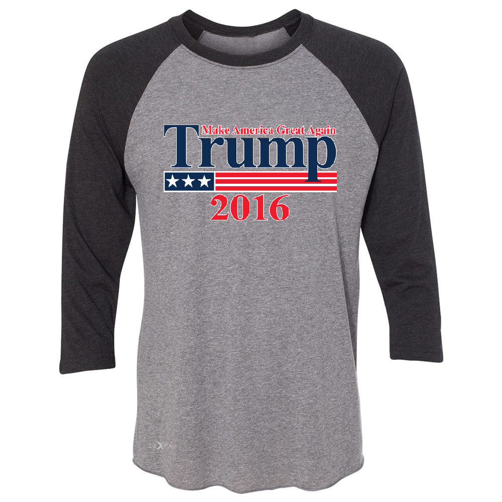 Trump 2016 America Great Again 3/4 Sleevee Raglan Tee Elections 2016 Tee - Zexpa Apparel - 1