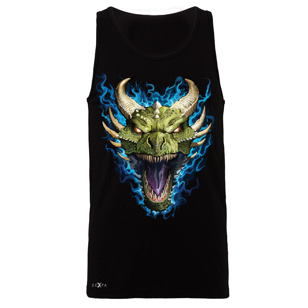 Angry Dragon Face Men's Jersey Tank Cool GOT Ball Thronies Sleeveless - Zexpa Apparel Halloween Christmas Shirts