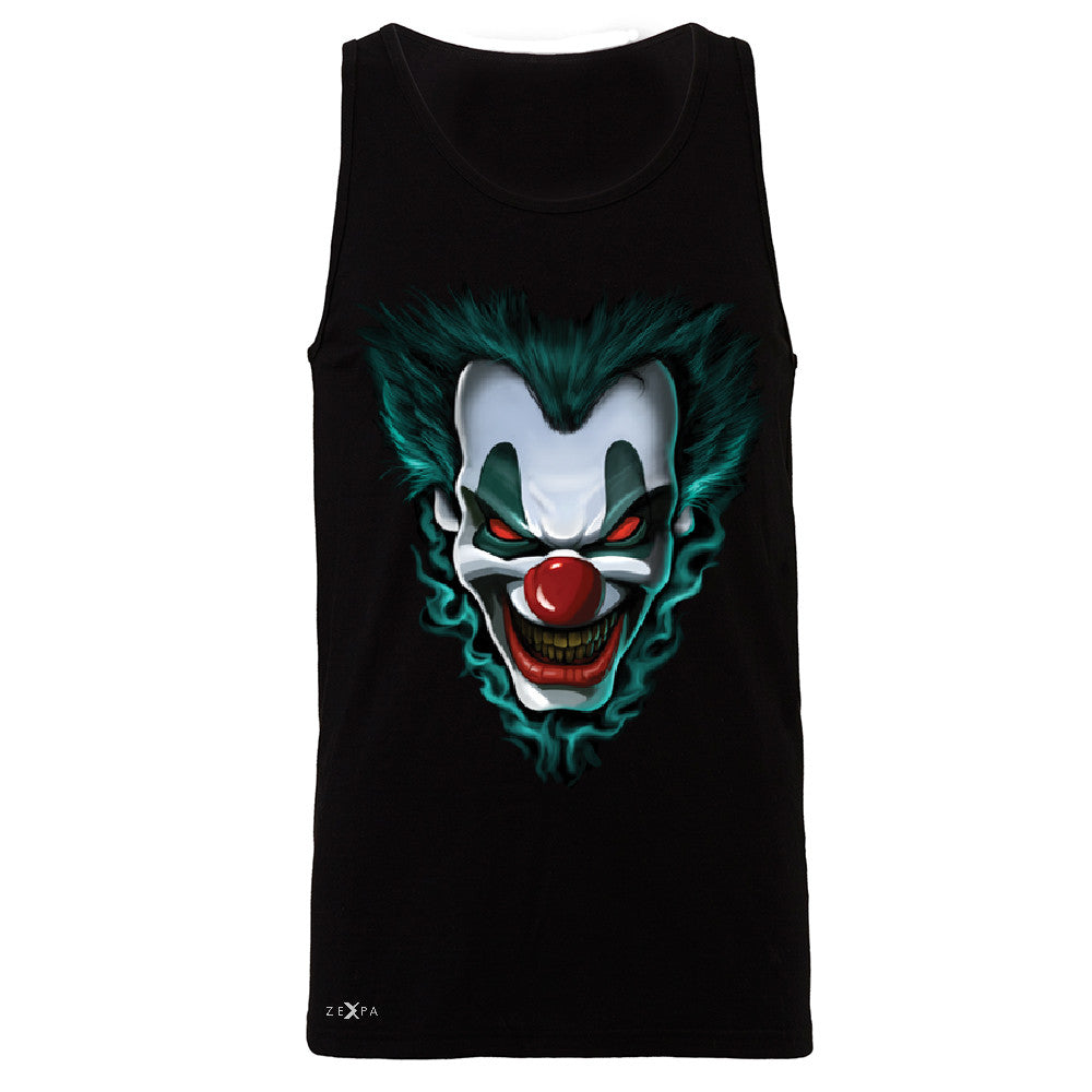 Freakshow Joker Clown Scary Men's Jersey Tank Halloween Eve Costume Sleeveless - Zexpa Apparel - 1