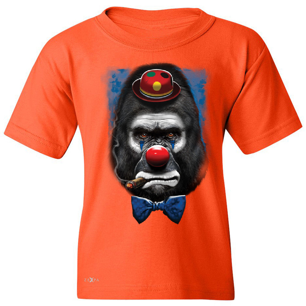 Gorilla Clown Sad Scary Youth T-shirt Halloween Costume Event Tee - Zexpa Apparel - 2