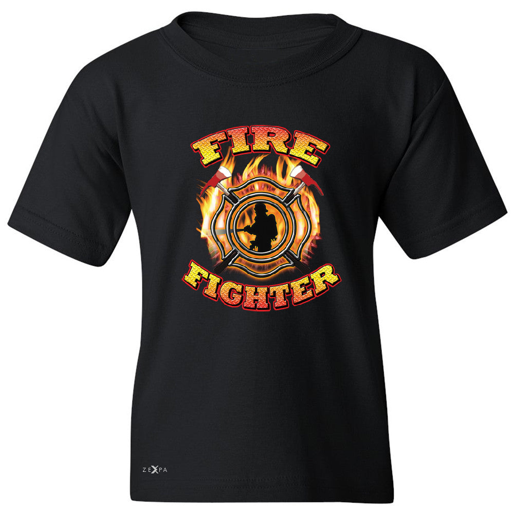 Zexpa Apparelâ„¢ Firefighters Youth T-shirt Courage Honorable Job 911 Tee - Zexpa Apparel Halloween Christmas Shirts