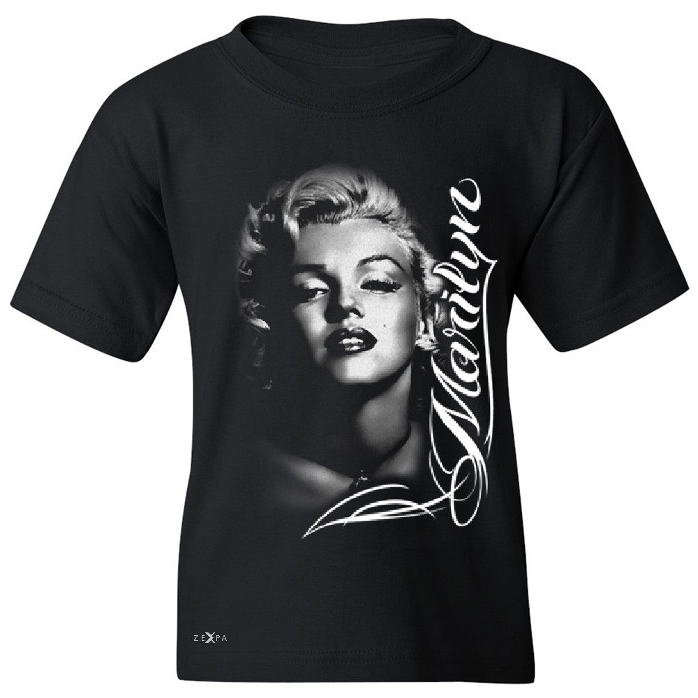 Marilyn Monroe Gangster Respect  Youth T-shirt Tattoo Gun Babe Tee - Zexpa Apparel - 1