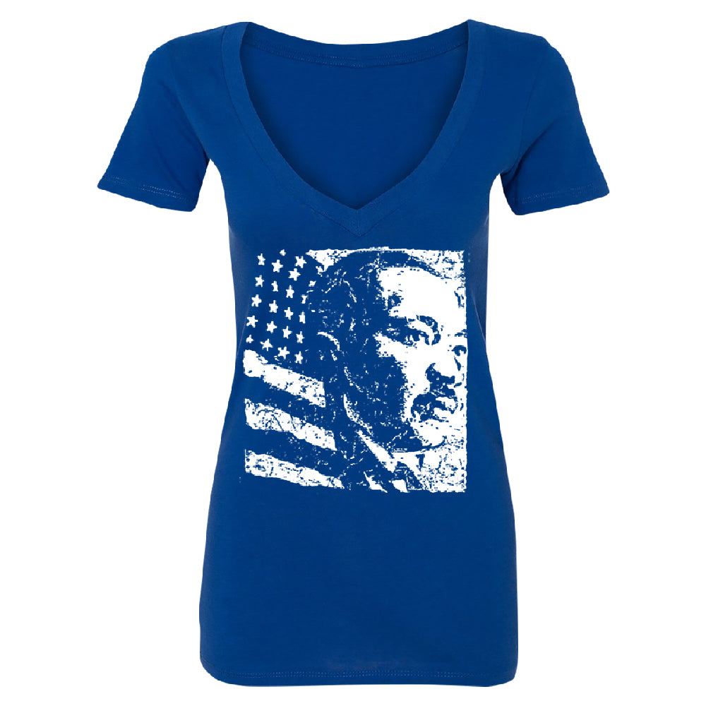 Martin Luther King Jr. MLK Dr. King Women's Deep V-neck Souvenir Tee 