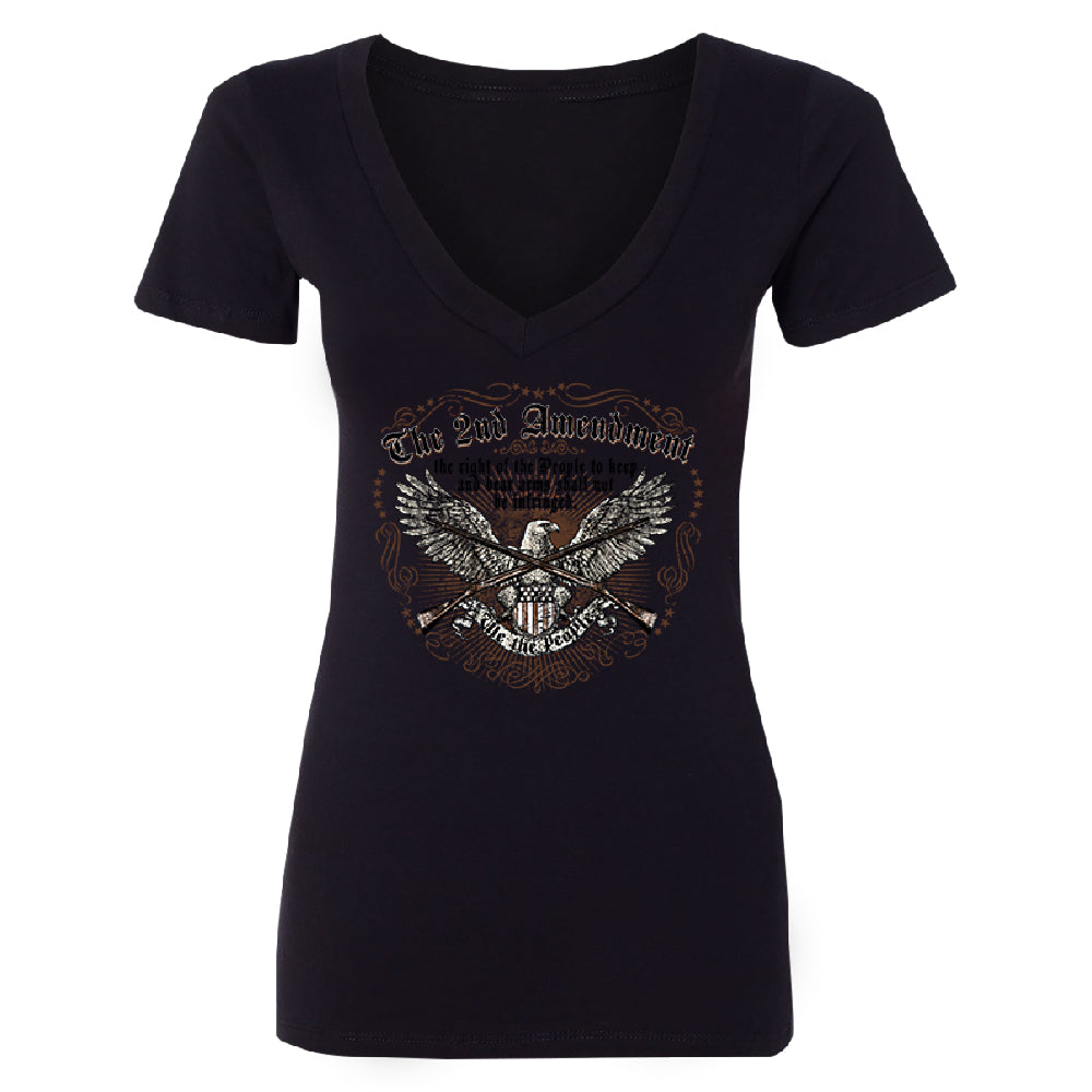 The 2nd Amendment Eagle Women's Deep V-neck Souvenir Tee 