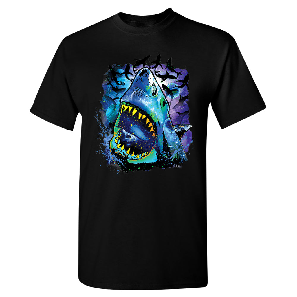 Neon Black Light Cosmo Shark Men's T-Shirt 
