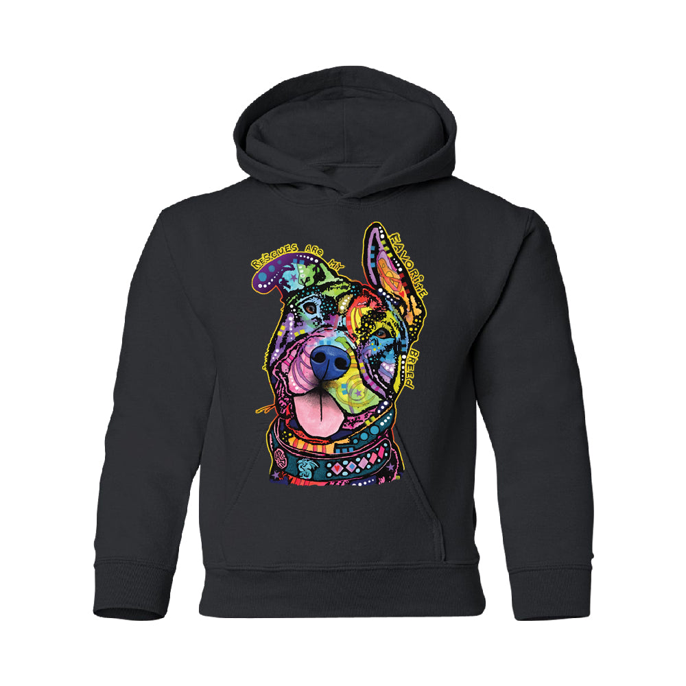Official Dean Russo Rescues Dog YOUTH Hoodie Colorful Cute Dog SweatShirt 
