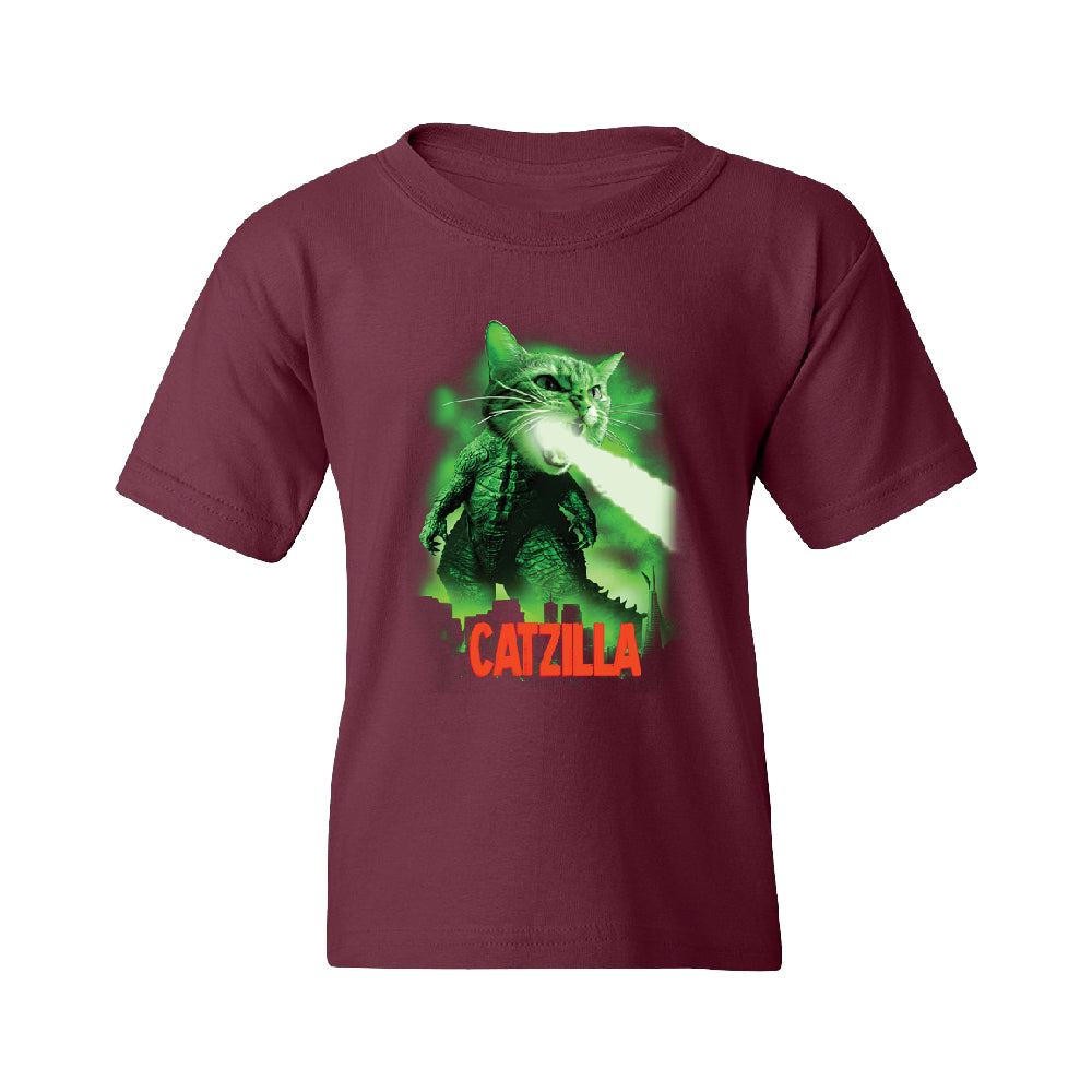 Catzilla Kitten Pet Atomic Breath Youth T-Shirt 