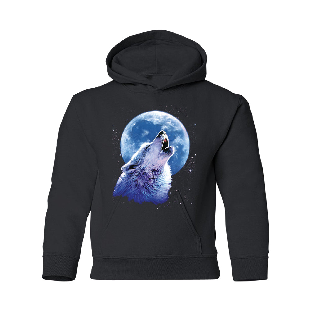 Call of the Wild Howling the Full Moon YOUTH Hoodie Alpha Wolf SweatShirt 