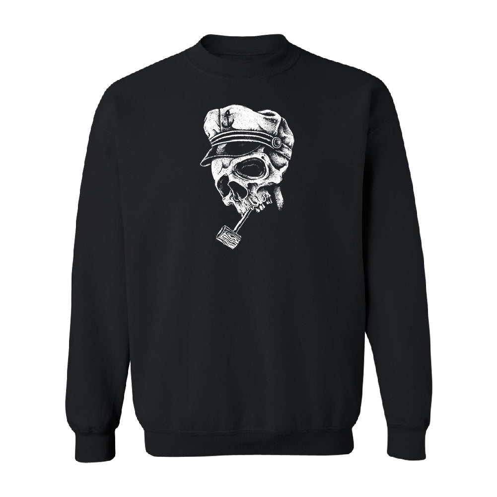 Skull Captain Hat & Pipe Unisex Crewneck Souvenir Sweater 