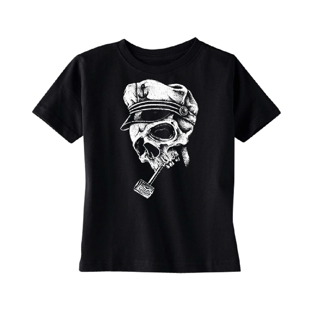 Skull Captain Hat & Pipe TODDLER T-Shirt 