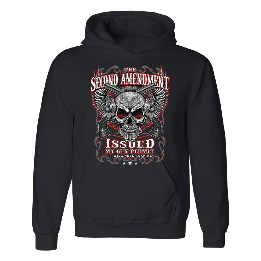 Second Amendment Never Expire Skull Unisex Hoodie Souvenir Sweater 