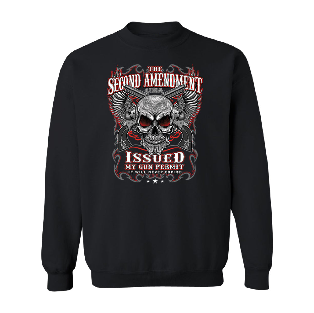 Second Amendment Never Expire Skull Unisex Crewneck Souvenir Sweater 