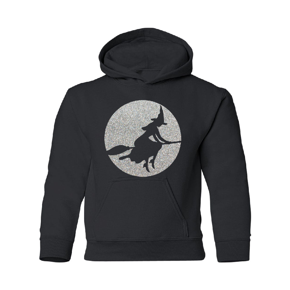 Full Moon Witch Sillouette YOUTH Hoodie Halloween Costume SweatShirt 