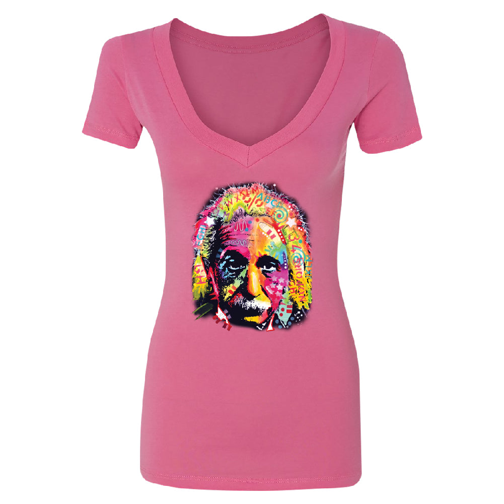 Colored Einstein Women's Deep V-neck Official Dean Russo Tee 