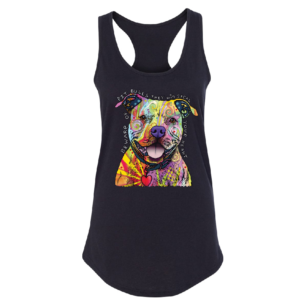 Oficial Dean Russo Women's Racerback Colorful Lovely of Pit Bulls Shirt 