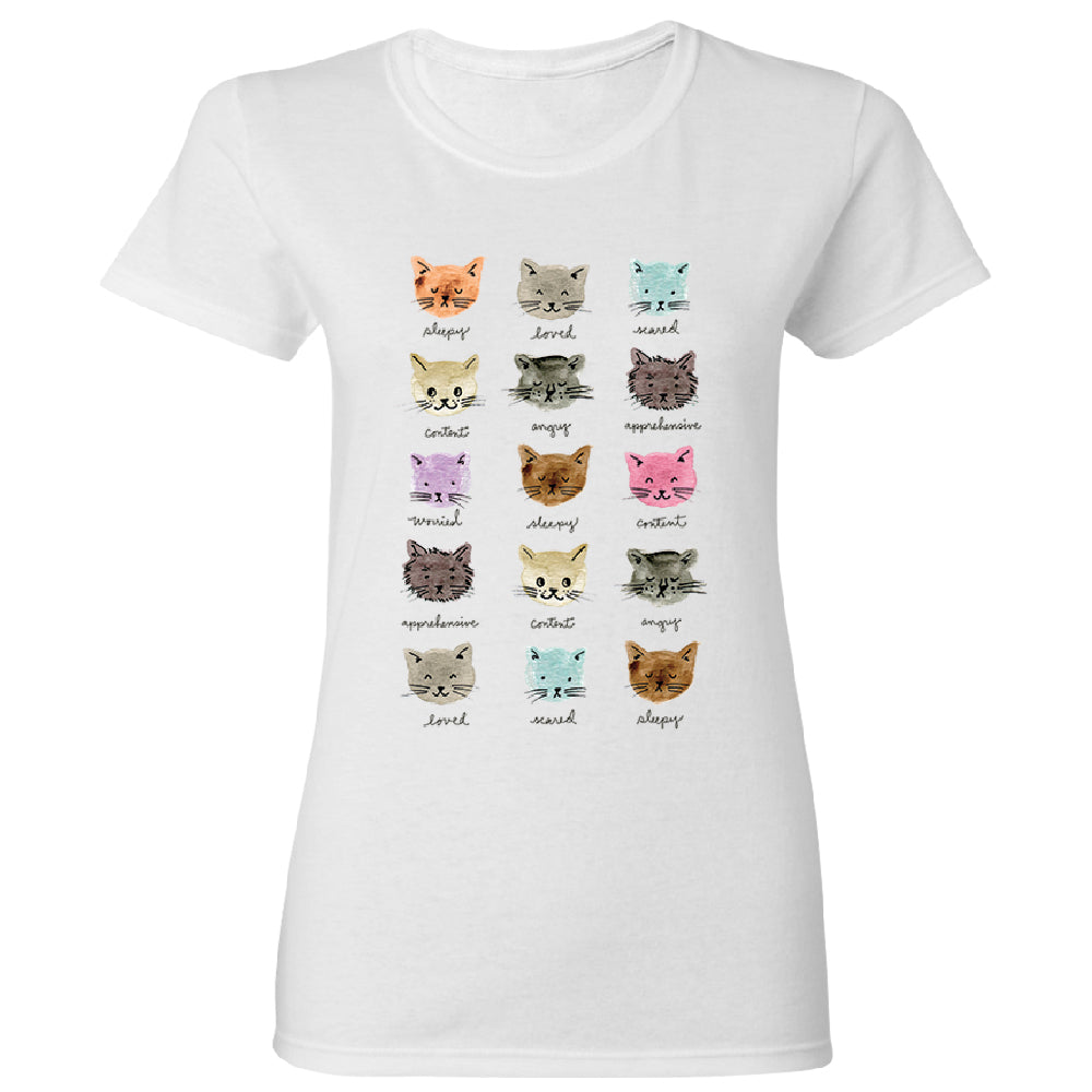 Cute Rainbow Moody Kittens Women's T-Shirt 