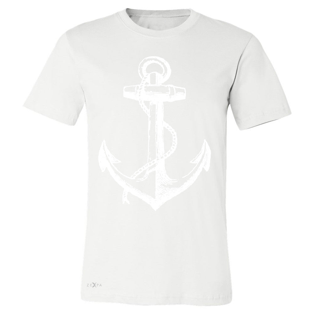 Anchor White Men's T-shirt Nautical Anchor Marine Fashion Tee - Zexpa Apparel Halloween Christmas Shirts