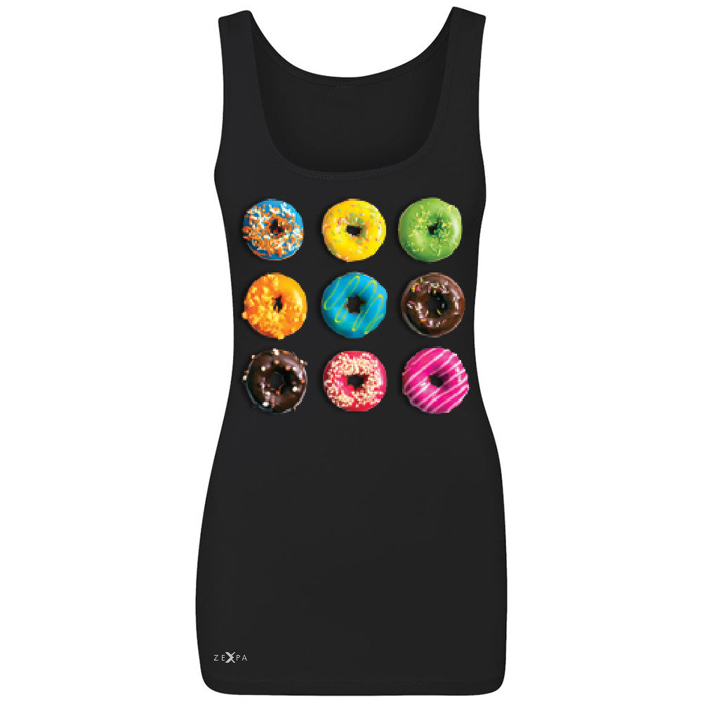 Donut Yummy Desert Women's Tank Top Funny Cool Sleeveless - Zexpa Apparel - 1