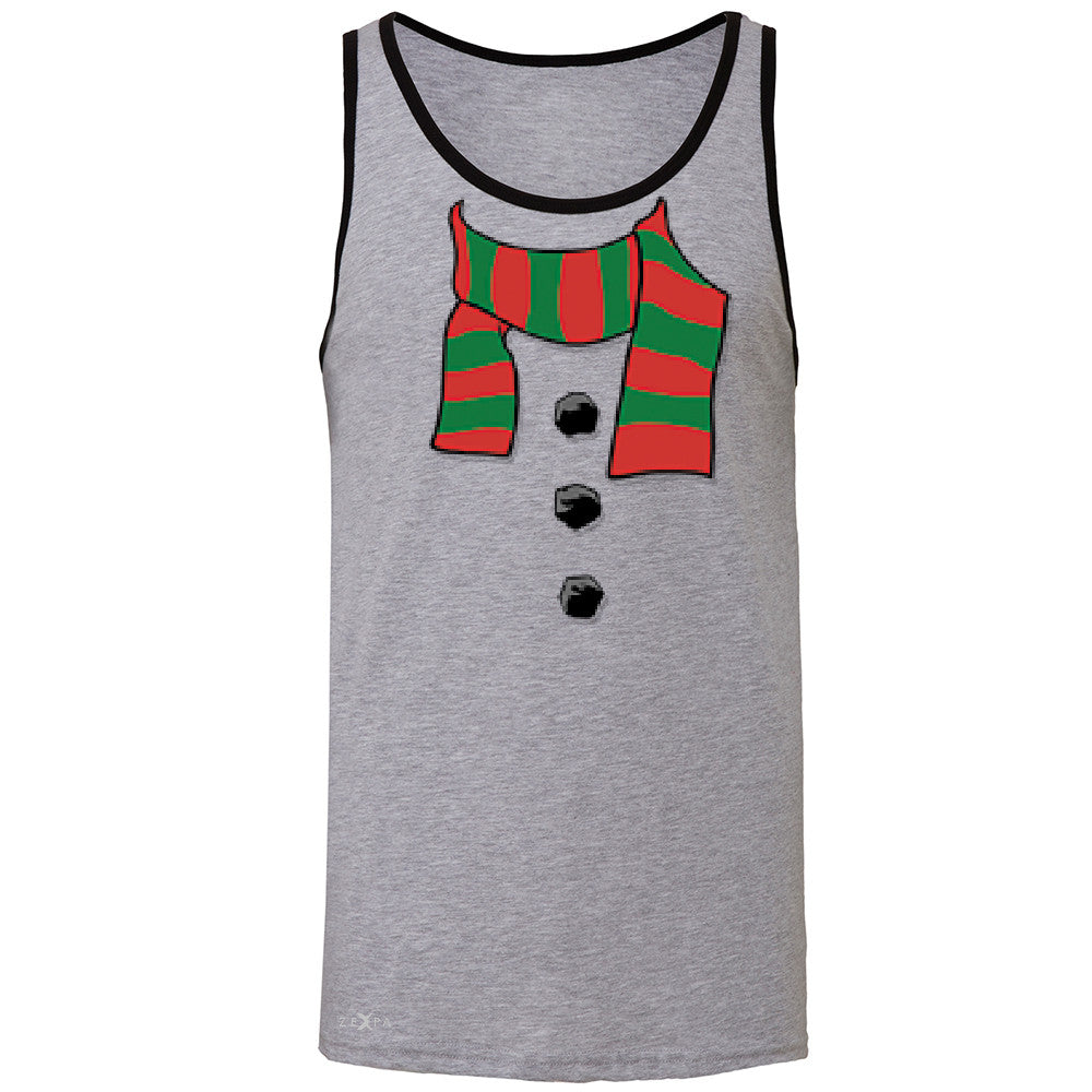 Snowman Scarf Costume Men's Jersey Tank Christmas Xmas Funny Sleeveless - Zexpa Apparel - 2
