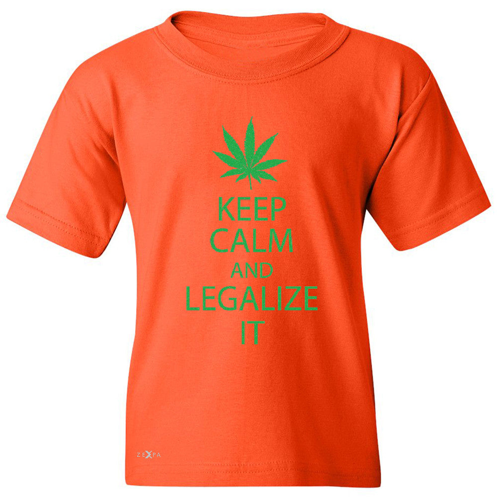 Keep Calm and Legalize It Youth T-shirt Dope Cannabis Glitter Tee - Zexpa Apparel - 2