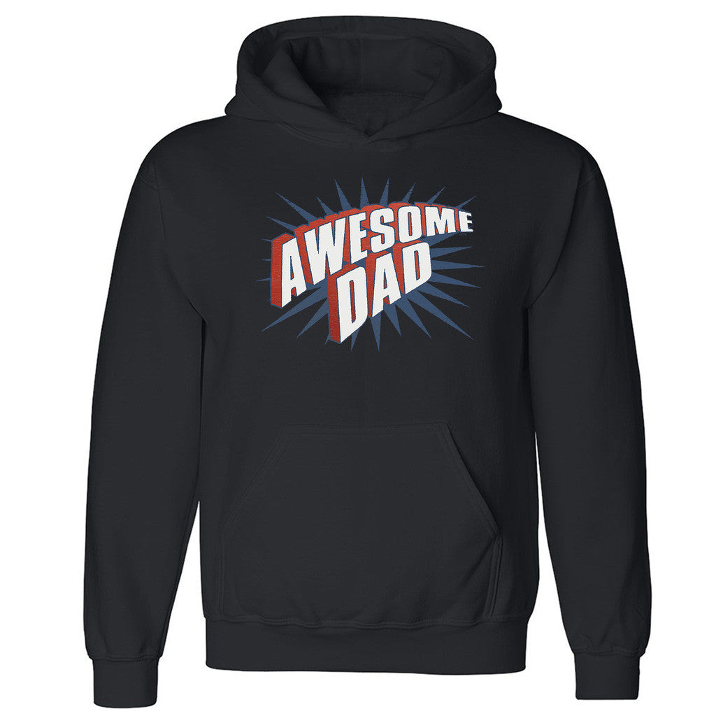 Awesome Dad Unisex Hoodie Father's Day Super Dad Gift Pow Hooded Sweatshirt - Zexpa Apparel Halloween Christmas Shirts