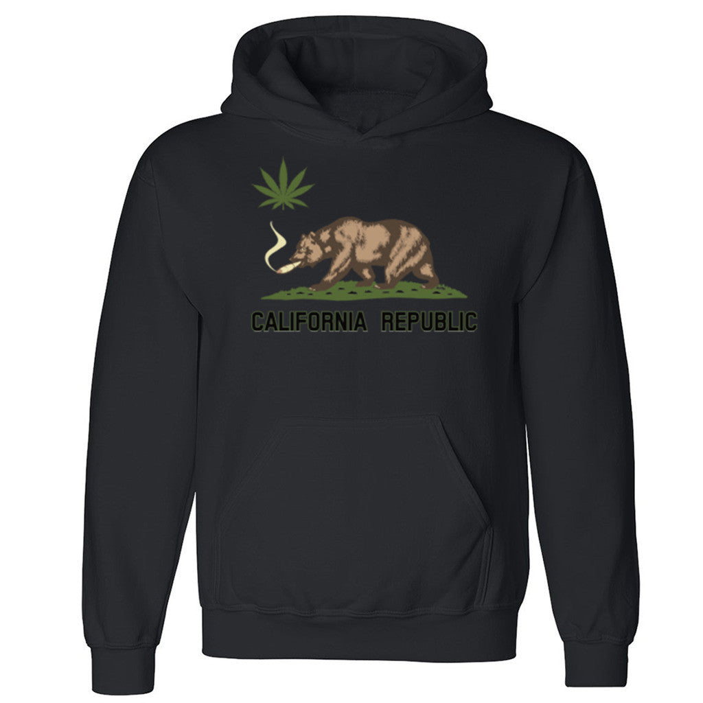 California Bear Weed Joint Unisex Hoodie Dope Weed Smoker Cool Hooded Sweatshirt - Zexpa Apparel