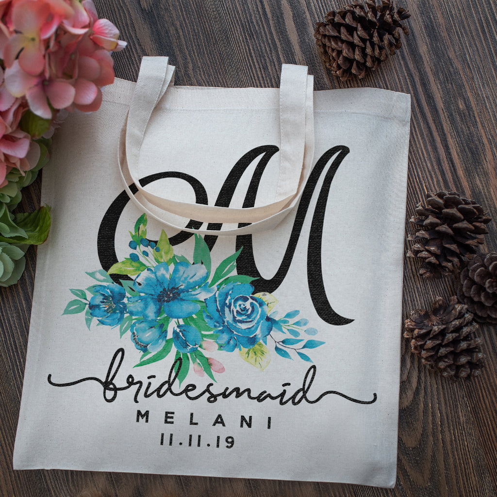 Personalized Tote Bag For Bridesmaids Wedding | Customized Bachelorette Party Bag | Baby Shower and Events Totes |Design #5
