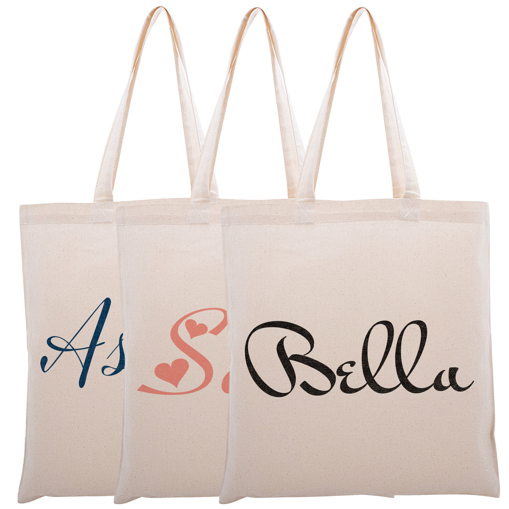 Personalized Tote Bag | Customize Name Travel Bachelorette Party and Gift Bag | Totes for Events and Christmas Gift Bag