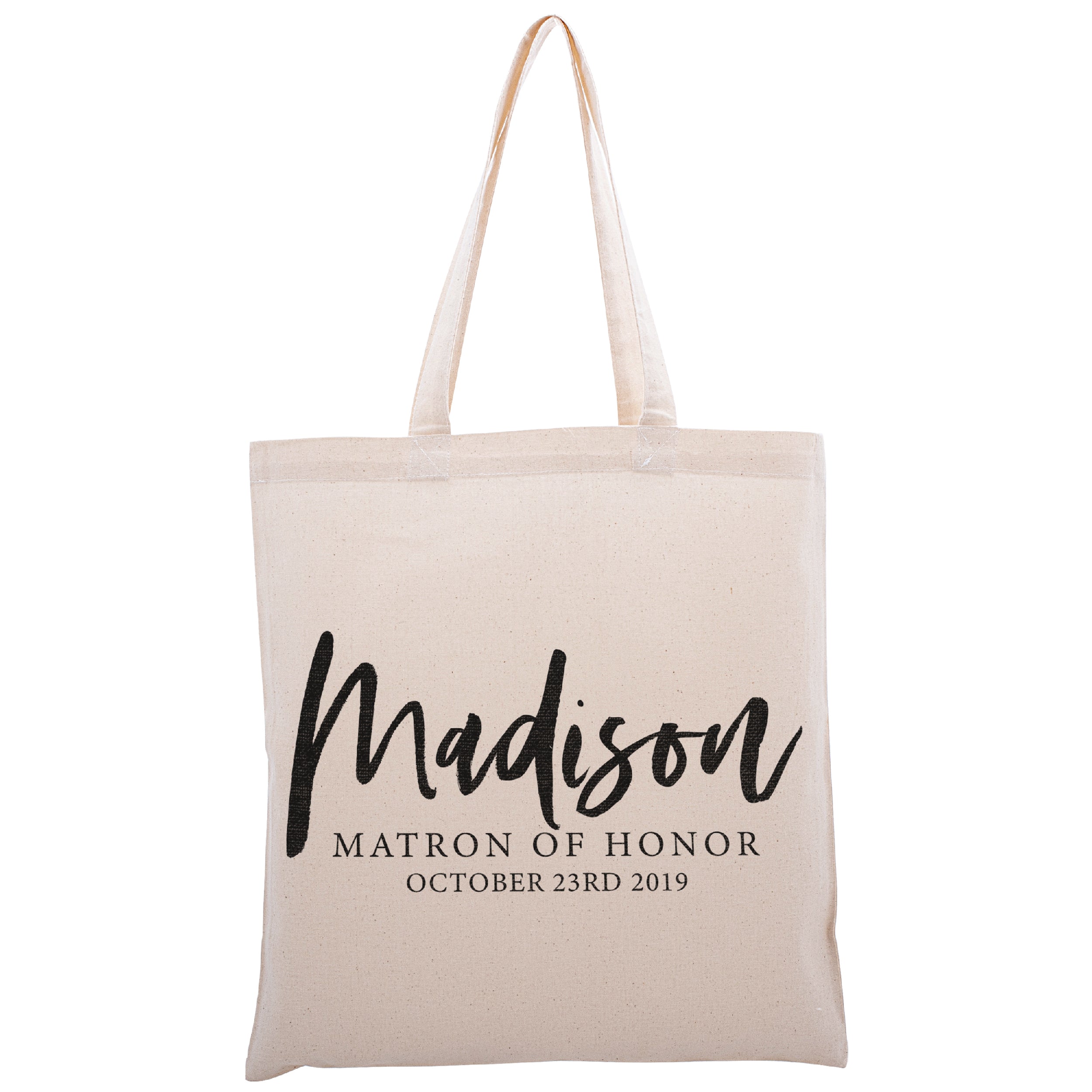 Custom Bridesmaid Tote Bags with Name & Wedding Role