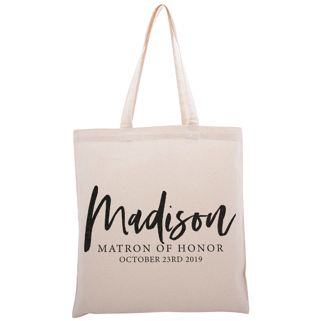Personalized Tote Bag For Bridesmaids Wedding | Customized Bachelorette Party Bag | Baby Shower and Events Totes |Design #14