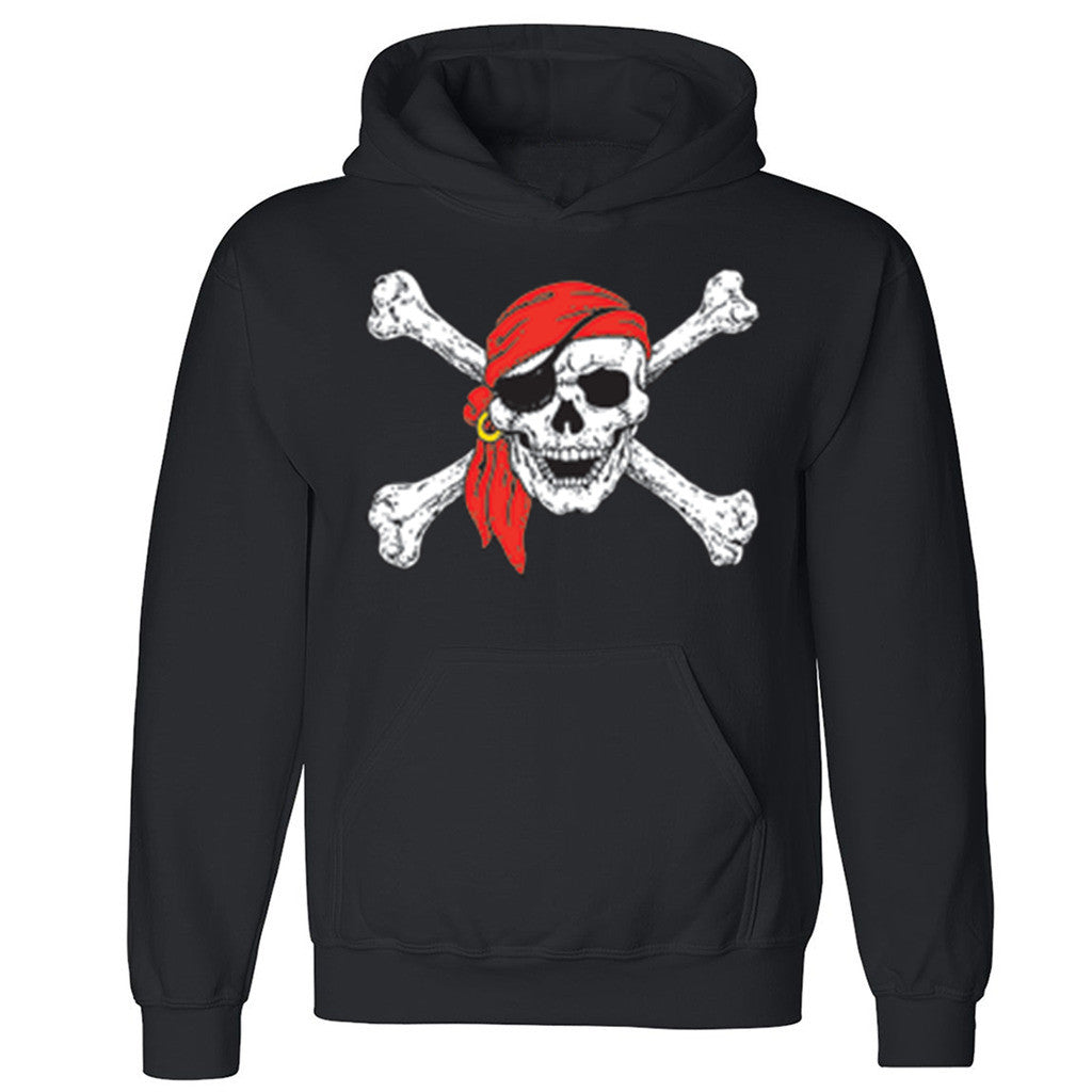 Zexpa Apparelâ„¢ Jolly Roger Flag Unisex Hoodie Pirate Flag caribbean islands Hooded Sweatshirt
