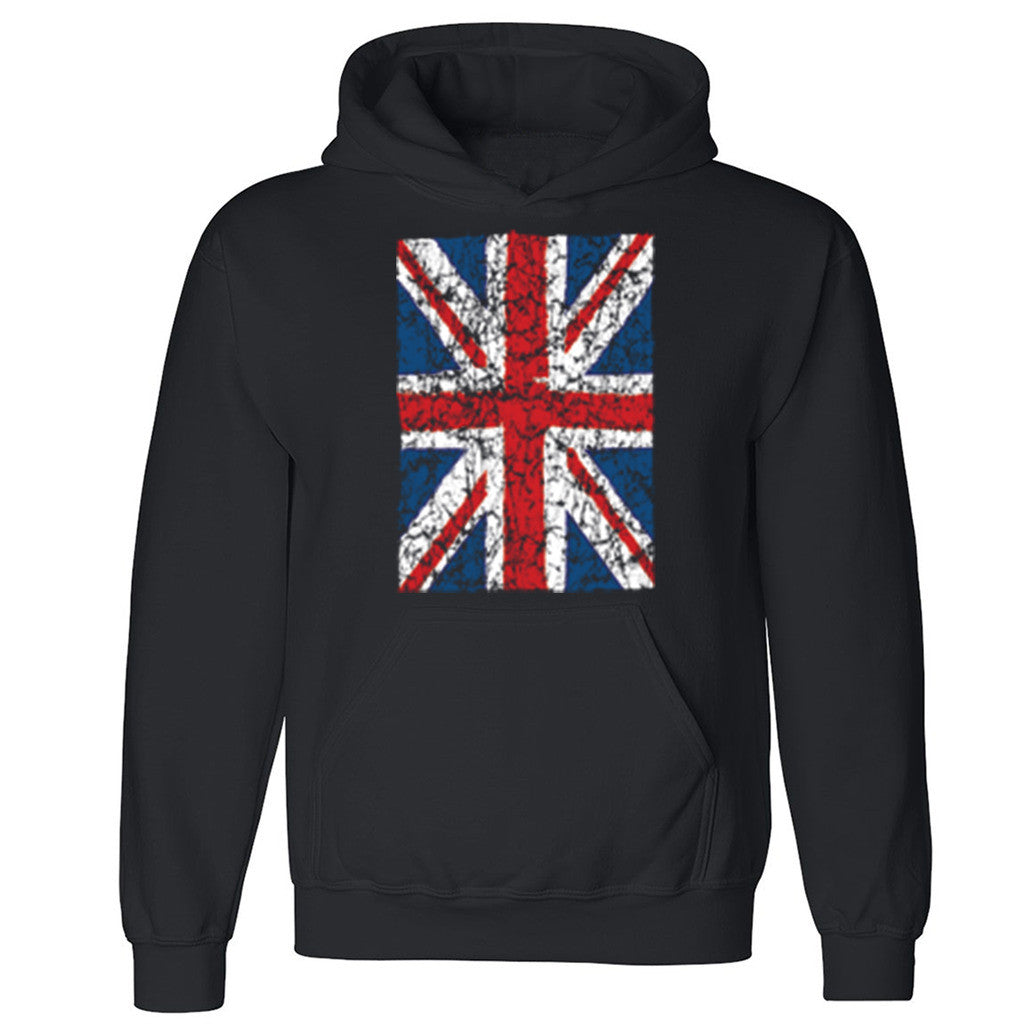 Zexpa Apparelâ„¢ Distressed Union Jack Flag Mini Unisex Hoodie British Flag UK Hooded Sweatshirt